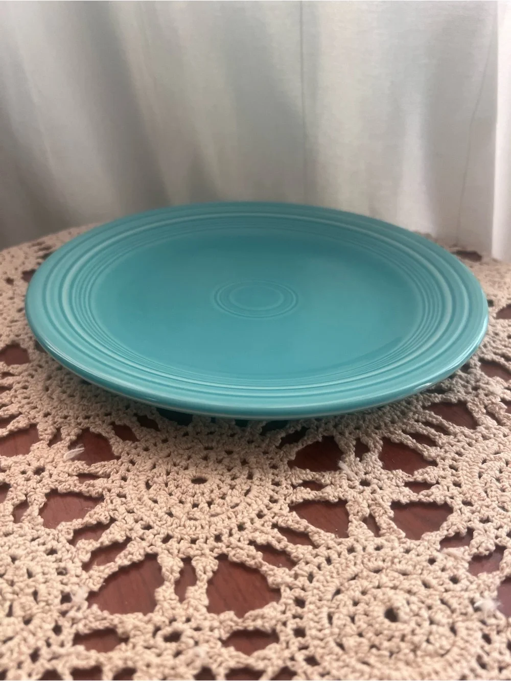 Vintage Fiesta Turquoise Blue 10” Dinner Plate Homer Laughlin Fiesta ware USA